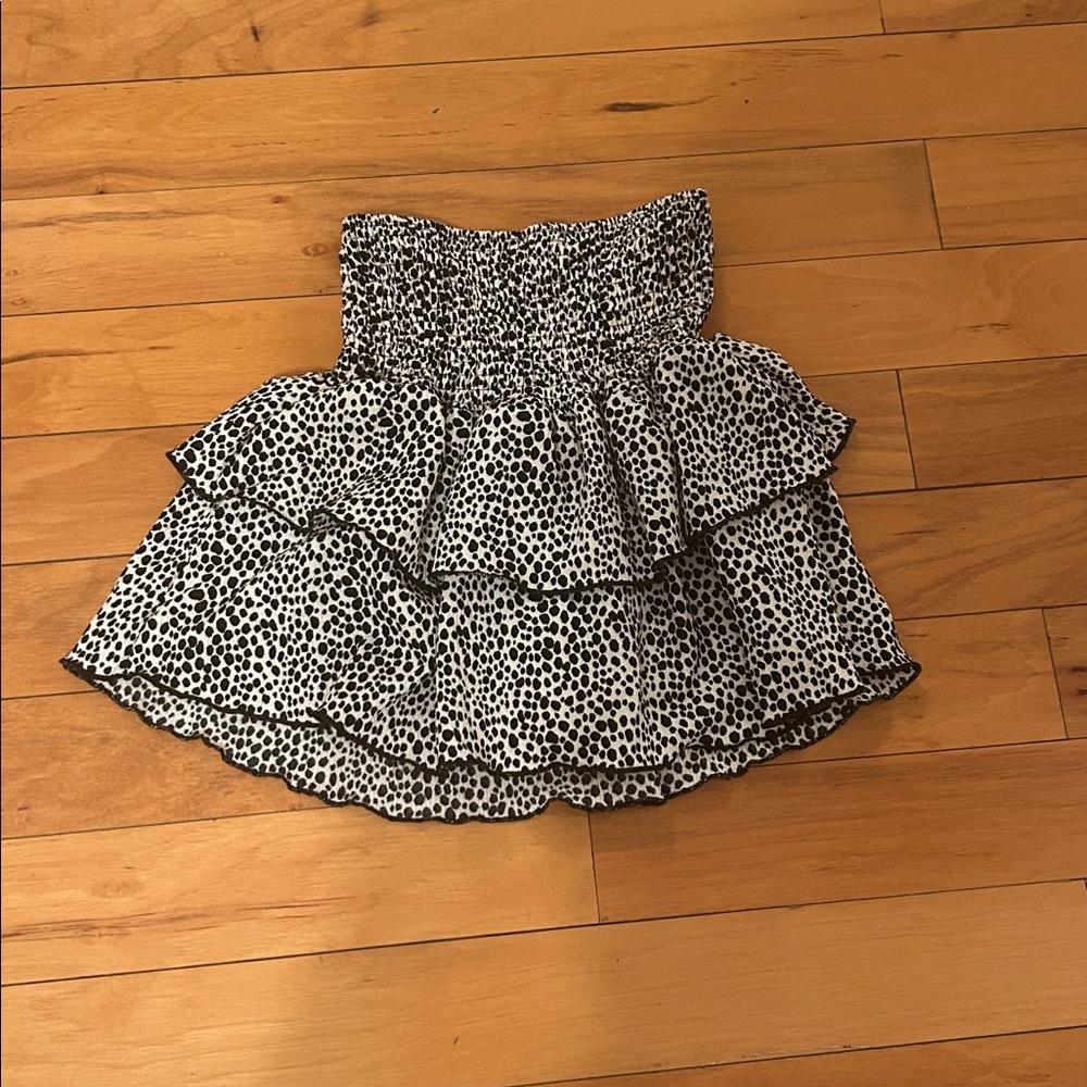 Zara Monochrome Animal Print Skirt